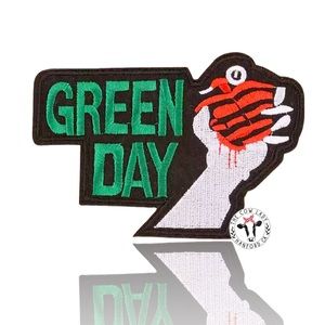 Green Day Iron On Patch Grenade Punk Rock Band Music Rock Music NEW Black Red